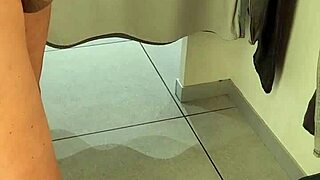 i'm jerking my monster cock naked in the fitting room, oops