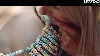 Why did Florane Russell and Lexi Dona start muff diving after the party?