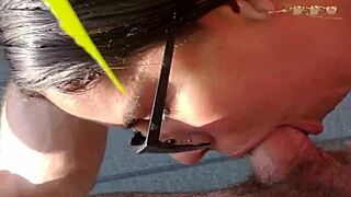 A BBW Latina Performs Deepthroat Blowjob Outdoors With Gagging And Choking.