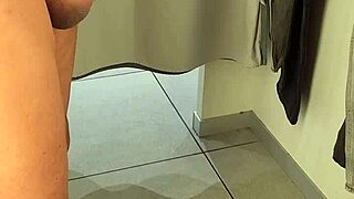 i'm jerking my monster cock naked in the fitting room, oops