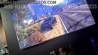 Stepsister Loses Bet, Gags in Cowgirl POV Orgasm