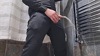 Italian Stud Cums in Elegant Dress with Huge Cock Action!