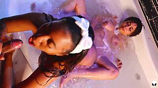 Jacuzzi hot ffm ebony and khalessi 69 threesome