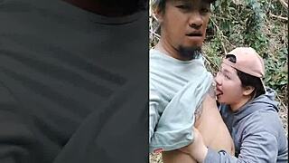 outdoor blowjob feels so damn good