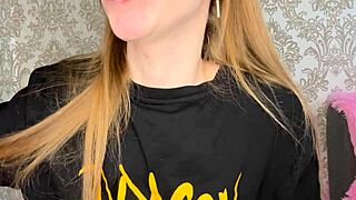 So, this webcam girl vikusik22a was standing, masturbating, and sucking on cam like a pro