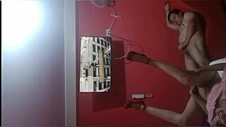 stepbrother catches me in dad's room and we talk about family stuff at the motel