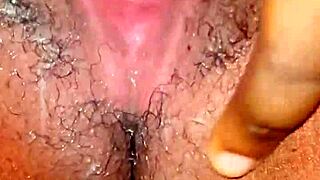 wet pussy masturbation with juicy teen ebony babe outdoors
