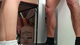 argentina nataly gets her perfect body fucked in the kitchen by her not-sister