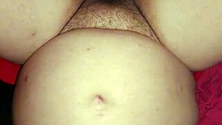 Dominican BBW sucking chubby guy's small cock then doggy fucked