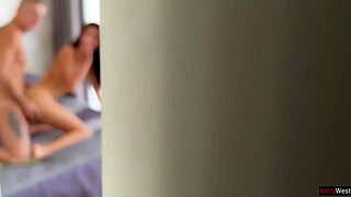 stepdad joins me and boyfriend in rough threesome.