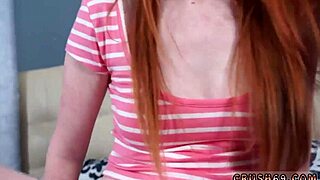 Redhead stepmother's friend squirts and shows intimate fuck