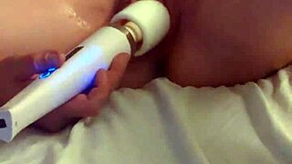 richelle rose masturbates with a wand in 4k close up.