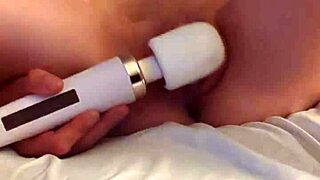 richelle rose masturbates with a wand in 4k close up.