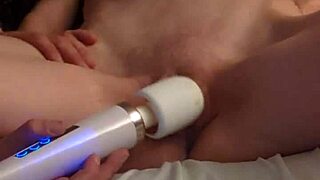 richelle rose masturbates with a wand in 4k close up.