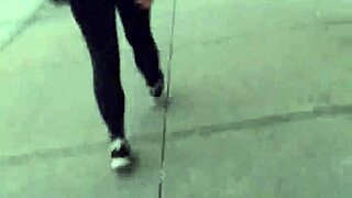 short girl with phat ass caught on hidden cam.