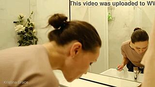 Kristina Starts Her Day With Belly Rubs, Foot Soaks In The Shower, Bathing Her Brunette Body, Milf Legs Stretched In The Bedroom.