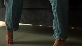 I find my roommie in virtual sex and seduce her to fuck