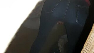 I caught and watched a stranger in an abandoned place masturbate in jeans