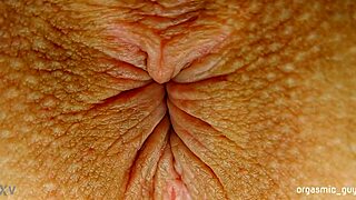 teen 18+ experiences pulsating orgasm with anal contractions close up