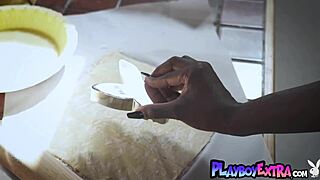 Cooking and stripping in the kitchen, says glamorous ebony teen Victoria Antoinette