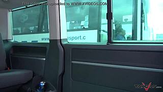 Freezing Blonde Secretary Seduces Stranger in Taxi for Intense Fuck