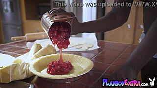 Cooking and stripping in the kitchen, says glamorous ebony teen Victoria Antoinette