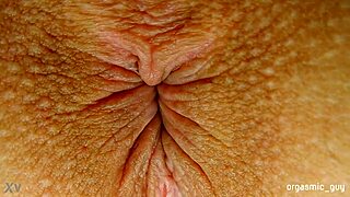 teen 18+ experiences pulsating orgasm with anal contractions close up