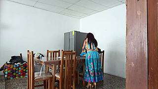 i sinful maid spread my pretty pussy for father in law in kinky homemade fetish