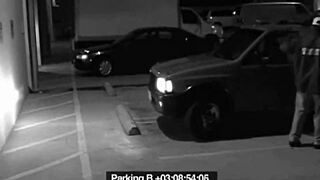 Watch This Slut Suck Security Guard's Cock In The Office To Escape A Fine!