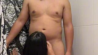 Intense Shower Fuck Ends With Cum In Mouth