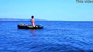 On boat in bikini, mature amateurs enjoy erotic outdoor fun?