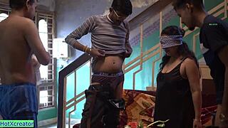 Bhabhi Agrees for Intense Sex Party! Amazing Hot Gangbang Fucking!