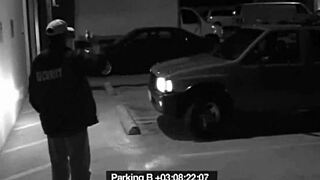 Watch This Slut Suck Security Guard's Cock In The Office To Escape A Fine!