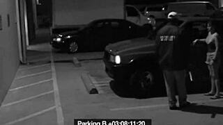 Watch This Slut Suck Security Guard's Cock In The Office To Escape A Fine!