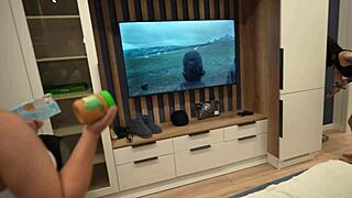 Delivery Guy Fucks Lesbians Unaware