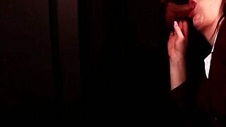 Student Sucks Cock at the Gloryhole in Secretary Costume.