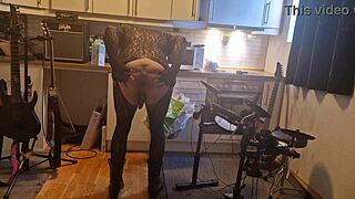 Kit Willer Rips His Ass Wide Open In The Kitchen For Honey's Big Cock To Cum