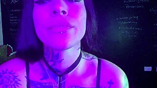 Lexi relaxes with a smoke while playing with her vibrator on her wet pussy.