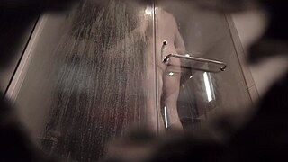 skinny couple gets steamy and wild in the shower together.