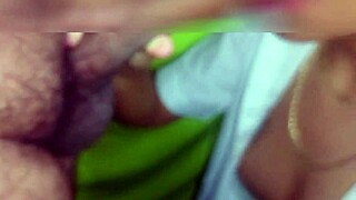 Young brunette university student receives oral attention from mature teacher