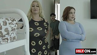 London River and Natasha Nice suck big dicks and fuck two boys