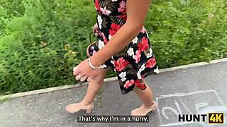 Rough sex with a stranger outdoors is better than fruits, Hunt4k!