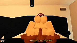 Teen with big ass rides in Roblox sex scene strengthening friendship