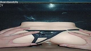 Trailer Candy in black thong gets quick doggystyle fuck