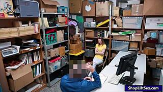 I watched the skinny shoplifter get pounded by the officer