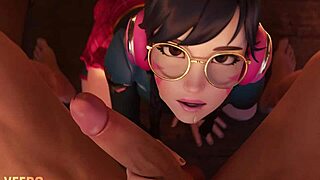 Dva sucking hard in student clothes, damn, that’s hot! 😍