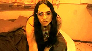 Morena Lovateli and Saymon Fitness enjoy passionate transsexual sex in swing house bedroom