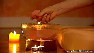handjob massage from brunette milf feels so right