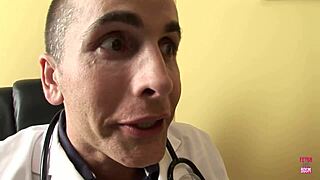 This Fuckable Skinny Blonde Bitch Got Cured And Screwed By This Hung Doctor