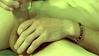 homemade solo cum session with monster cock handjob and assplay